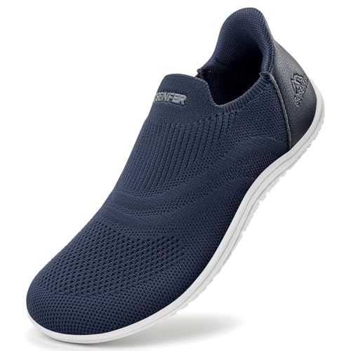 Sosenfer Unisex Breite Barfuss Schuhe Damen Herren Barfußschuhe Outdoor Hausschuhe Slip on Sneaker Traillaufschuhe-SHENLAN-39 von Sosenfer