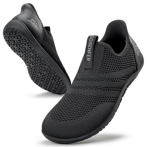 Sosenfer Unisex Weit Barfußschuhe Minimalistische Barfuss Schuhe Herren Damen Outdoor Hausschuhe Slip on Sneaker-37-de von Sosenfer