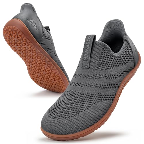 Sosenfer Unisex Weit Barfußschuhe Minimalistische Barfuss Schuhe Herren Damen Outdoor Hausschuhe Slip on Sneaker-41-de von Sosenfer