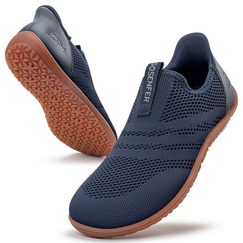Sosenfer Unisex Weit Barfußschuhe Minimalistische Barfuss Schuhe Herren Damen Outdoor Hausschuhe Slip on Sneaker-44-de von Sosenfer