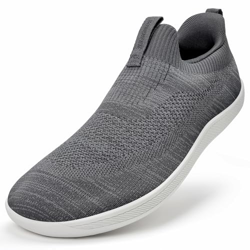 Sosenfer Unisex Weit Barfußschuhe Minimalistische Barfuss Schuhe Herren Damen Outdoor Traillaufschuhe Slip on Sneaker-HEIHUI-BAIDI-41 von Sosenfer