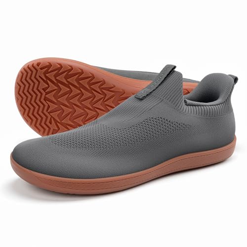 Sosenfer Unisex Weit Barfußschuhe Minimalistische Barfuss Schuhe Herren Damen Outdoor Traillaufschuhe Slip on Sneaker -SHENHUI-39 von Sosenfer