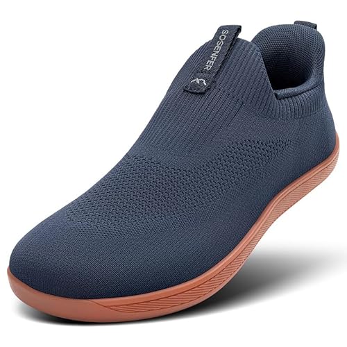 Sosenfer Unisex Weit Barfußschuhe Minimalistische Barfuss Schuhe Herren Damen Outdoor Traillaufschuhe Slip on Sneaker -SHLAN-42 von Sosenfer