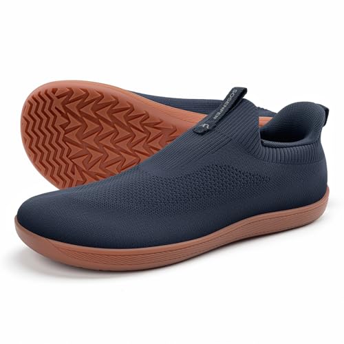 Sosenfer Unisex Weit Barfußschuhe Minimalistische Barfuss Schuhe Herren Damen Outdoor Traillaufschuhe Slip on Sneaker -SHLAN-44 von Sosenfer