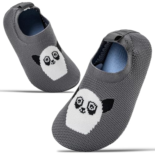 Sosenfer kinder Tier hausschuhe Warme mädchen junge rutschfeste barfussschuhe Panda Pantoffeln für kleinkinder cozy slipper unisex Dunkelblau-27 von Sosenfer