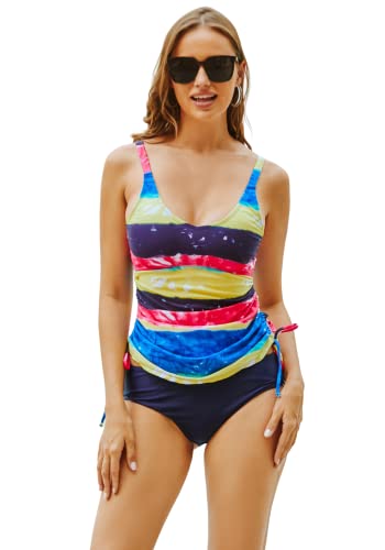 Sosila Tankini Damen Bikini Set Bademode Ohne Bügel, Push Up Effekt von Sosila