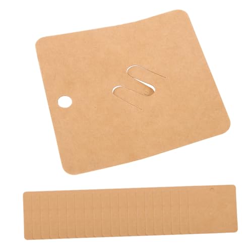 100 Stück Brosche aus Pappe Armbandanhänger zum Verkauf von Schmuck Broschennadel einfaches Tagebuch Kartenanzeige Schmuck Karten Ohrringverpackung Ohrring -Tags Papier Hellbraun von Sosoport