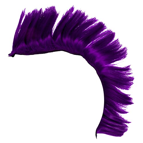 Haarteil Hahnenkamm Maskerade Flicken Helm/Kunsthaar Dekorativ Versorgung Fast für Leistung Fasching Stäbchen Deko Selbstklebend Irokesen Radfahren Lila Perücken: von Sosoport