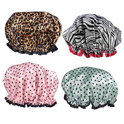 Sosoport 1 Satz Wasserdichte Duschhaube Schlafhaube Frau Duschhauben Badekappen Wasserdicht Dame Duschhut Badekappen Für Frauen Zufällige Farbe 3 Stück von Sosoport