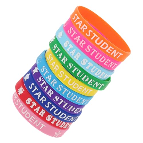 Sosoport 10stücke Bunte Stern-anerkennungsarmbänder Motivationsarmbänder in Tierform Aus Weichem Silikon Für Schüler Ausgefallene Gummiarmbänder Zur Sternerkennung Für Klassenzimmer von Sosoport