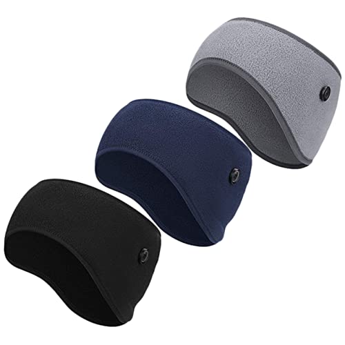 Sosoport 2 Sätze Knopf-stirnband Muffen Kunstfell Warme Ohrenschützer Headset Winter Stirnband Bandanas Für Frauen Ohr Stirnband Maske Nacken Ohrhörer Ohrstöpsel Polarfleece 3 Stücke * 2 von Sosoport