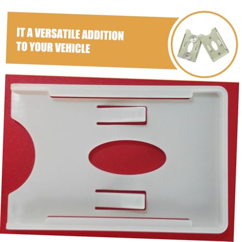 Sosoport 2 Stück Saugknopf Kartenhalter Windschutzscheiben Organizer RFID Schutz für Auto Parkausweis Dokumentenhalter aus Robustem Kunststoff Weiß von Sosoport