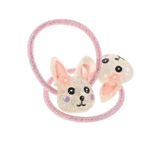 Sosoport 2stücke Süße Hasen Haarschlaufen Elastische Kaninchen Haarclips Cartoon Tier Haarschlaufen Seil Accessoires Für Mädchen von Sosoport