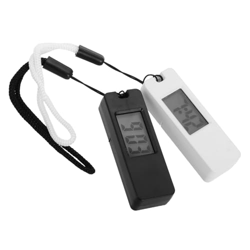 Sosoport 2 Stück Tragbare Digitale Schlüsselanhänger Uhr Stilvollen Farben Mini Taschenuhr mit Geräuschlosem Design für Schüler und Outdoor Aktivitäten von Sosoport