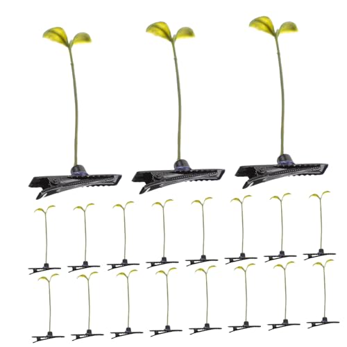 Sosoport 20 Stück Teiliges Kawaii Haarspangen Mädchen Leichte Haarklammern mit Grünen Bohnensprossen Motiv Stilvolle Haarschmuck Clips für Alltag Party und Festliche Anlässe von Sosoport