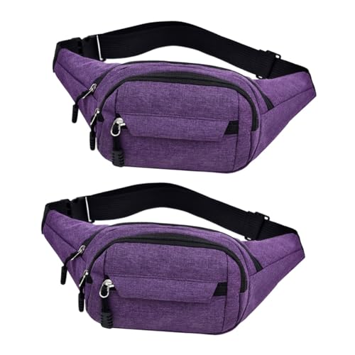 2st Sport-gürteltasche Brieftasche Umhängetasche Carteras para Hombres Reisen Rucksack-geldbörse Für Frauen Herren-geldbörse Reisebrieftasche Violett Joggen Damen Hüfttasche von Sosoport