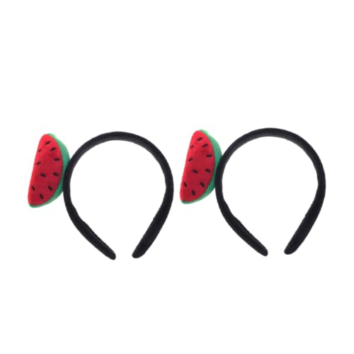 Sosoport 2Stücke Wassermelonen Stirnband Tropische Sommerkopfbedeckung Weiche und Angenehme Haarschmuck für Frauen für Obstpartys und Veranstaltungen Süßes von Sosoport