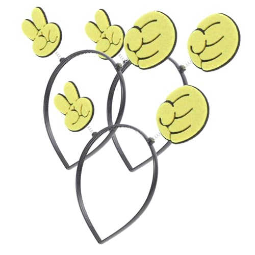 3 Stück Teiliges Lustiges Haarband Kreative Handzeichen Haarschmuck für Partys Kinderfeste und Tägliches Styling für Make Up und Bequem und Ansprechend von Sosoport