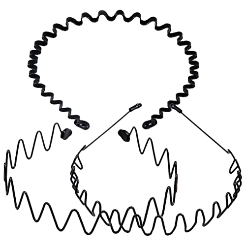 Sosoport 3st Sport Stirnband Haarnadel Haarreifen Aus Metall Gewelltes Kammhaarband Frühlingshaarreifen Gewelltes Stirnband Aus Metall Heimzubehör Haar Höhle Mann Legierung Haare Drücken von Sosoport