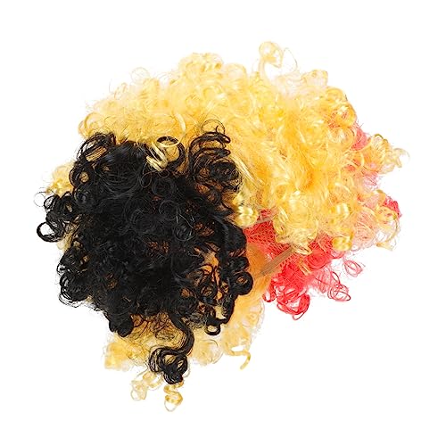 Sosoport 3stücke Country Flag Clown Perücke Tragbare Strapazierfähige Haar-accessoires Für Partys Und Festivals Für Erwachsene Farben Deutschen Flagge von Sosoport