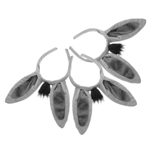 Sosoport 3stücke Eselsohren Stirnband Aus Plüsch Für Tierkostüm Eselohren Haarreifen Tierohren-kopfschmuck Für Cosplay Party Geburtstag Urlaub Zoo von Sosoport