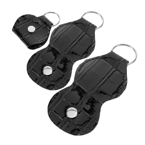 Sosoport 3stücke Gitarrenplektrum-Halter-etui Aus Kunstleder Plektrum-schlüsselanhänger-Tasche Compact Plektrum-Organizer Für Gitarrenzubehör Leicht Und Tragbar von Sosoport