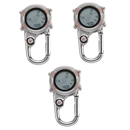 Sosoport 3stücke Multifunktionale Climbing Watch Mit Karabiner Und Fob Für Outdoor-aktivitäten wasserdichte Digitale Unisex-Uhr Für Camping Bergsteigen Und Sport von Sosoport