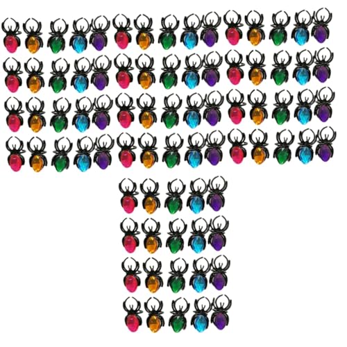 Sosoport 4 Sätze Halloween Spinnenringe Plastik Schmuck Für Frauen Kostümzubehör Für Halloween Partys Kreative Vielseitige Dekoration Für Feiern 20 Stück * 4 von Sosoport