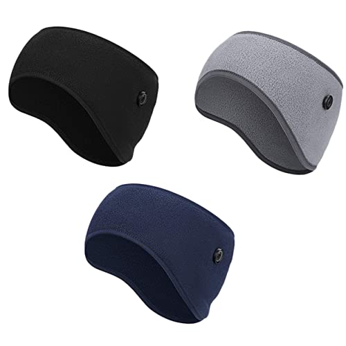 Sosoport 4 Sätze Knopf-stirnband Kopftuch Kopftücher Headscarf Elastische Bänder Haarreife Ohr Winter Stirnband Schlaf Kopfhörer Warmes Stirnband Warmer Kopfschmuck Polarfleece 3 Stück * 4 von Sosoport
