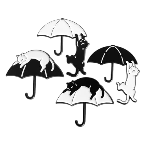 Sosoport Entzückende Cartoon Brosche 4 Stücke Tierbrosche Metall Anstecknadel für Kleidung Dekoration Outfit von Sosoport