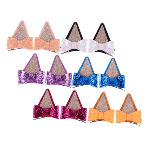 Sosoport 6paare Haarspangen Mit Schleife in Tierohrform Für Damen Und Mädchen Zur Dekoration Für Geburtstage Partys Und Alltagsgebrauch Mit Festhaltender Funktion Und Exquisitem Design von Sosoport