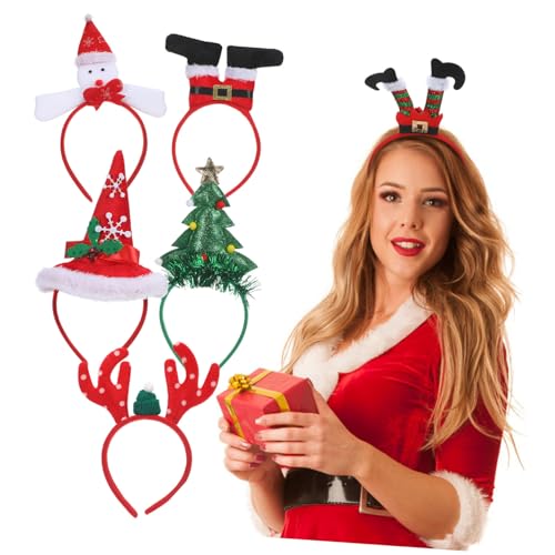 Sosoport 6stücke Rentiergeweih-stirnband Für Damen Weihnachten Festliches Haarband Mit Weihnachtsmotiven Leichtgewichtige Kopfbedeckung Für Feiertagsparty Mehrere Designs Perfektes von Sosoport