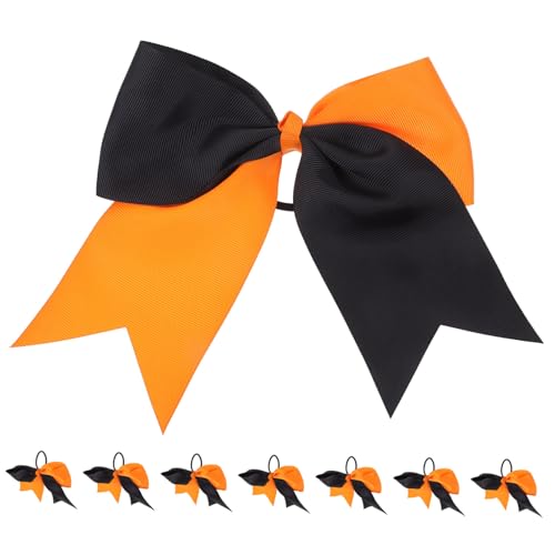 Sosoport 8stücke Cheerleader Haarschleifen Elastische Haarbänder Für Mädchen Sport Frisuren Zubehör Mit Schleifen Für Cheerleading Und Alltag von Sosoport