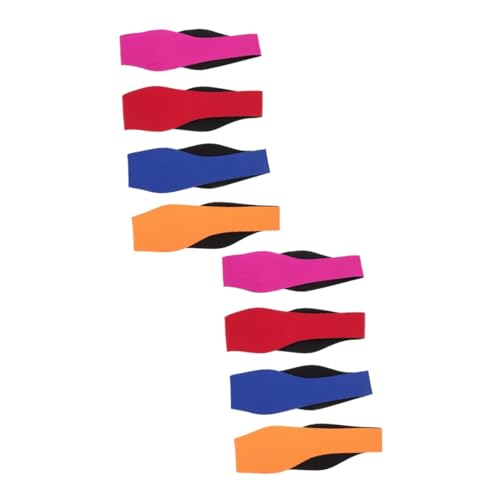 Sosoport 8stücke Wasserdichte Schwimm Und Duschkopfbänder Für Erwachsene Und Neopren-ohrenschutz Mit Rutschfestem Design Für Schwimmbad See Und von Sosoport