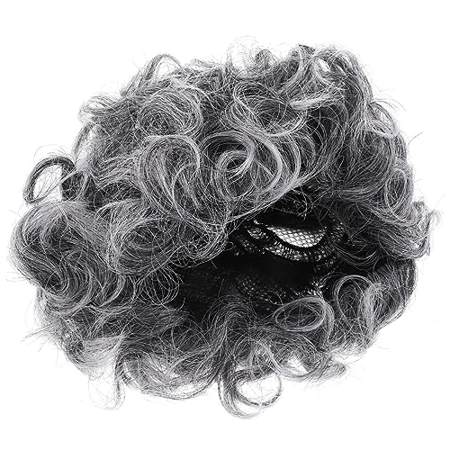 Sosoport Kurze Graue Perücke Für Frauen Modische Synthetische Lockenperücke Für Cosplay Karneval Und Kostümpartys Leicht Und Bequem Als Accessoire Für Alte Damen Kostüme von Sosoport