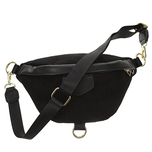 Sosoport Cord-Brusttasche Bauchtasche Schultertasche Bauchtasche Bauchtasche Silber Beutel Damen wasserdichte Kuriertasche Draussen Streifen Samt Westlicher Stil Mann Umhängetasche von Sosoport