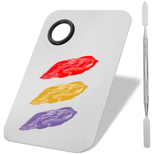 Sosoport Edelstahl-Make-Up-Palette Professionelle Kosmetik-Misch-Make-Up-Palette Für Foundation Lidschatten Wimpern Nägel von Sosoport