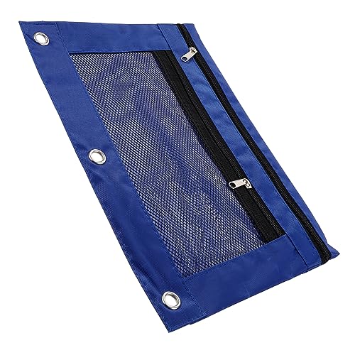 Sosoport Große Bleistifttasche aus Leichtem Verschleißfestem Material – 3-Ring Ordner Federmäppchen mit Reißverschluss für Dokumente und Schreibwaren für Schule Büro und Studium von Sosoport