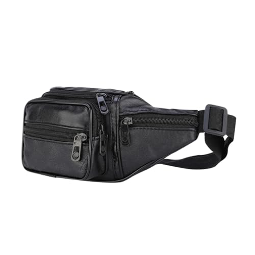 Sosoport Herren Gürteltasche Bauchtasche Aus Leder Taillengürtelbeutel Handy-Seitentasche Aus Leder Reisegürtelbeutel Angesagte Bauchtasche Handy-geldbörse Blinddarm Rindsleder Klein Mann von Sosoport