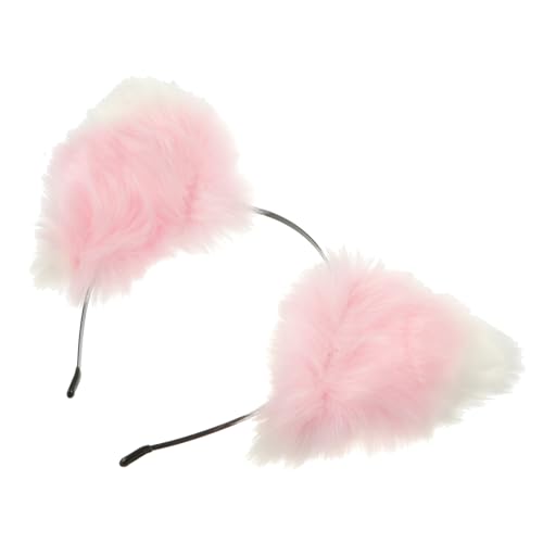 Sosoport Katzenohr-Stirnbänder Tier-Plüsch-Haarbänder Für Cosplay Partygeschenke Ausgefallene Tier-Kopfbedeckung Für Frauen Und Mädchen von Sosoport