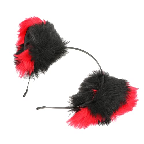 Sosoport Katzenohr-Stirnbänder Tier-Plüsch-Haarbänder Für Cosplay Partygeschenke Ausgefallene Tier-Kopfbedeckung Für Frauen Und Mädchen von Sosoport
