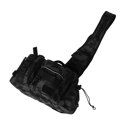 Sosoport Angel-Tasche Mit Ausrüstungshalter Outdoor-Schultertasche Wasserdichtes Material Bequemes Crossbody-tragen Spezielles Fach Für Reparaturwerkzeuge Camouflage-Design Für Angeln von Sosoport