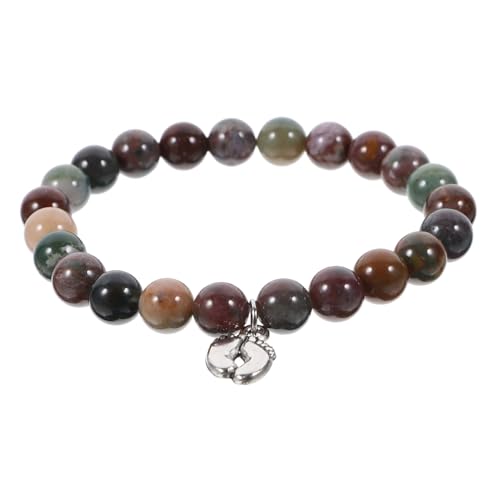 Sosoport Perlenarmband Geschenkbox Tragbare Armbänder Handgelenk-charme Muttertag Armbänder Handgelenkschmuck Tägliches Gebraucharmband Achatarmband Green Zinklegierung von Sosoport