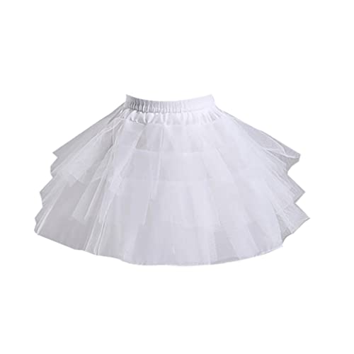 Sosoport Petticoat-Rock für Mädchen Weiß Tutu Mädchen Unterrock Kleid Unterrock Rock Mehrlagiger Tutu-Rock für Kind Kinder Mädchen (Weiß) von Sosoport