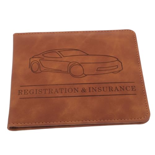 Sosoport Pu Leder Kfz dokumentenmappe für Auto und Motorrad Multifunktional mit Mehreren Fächern für Führerschein Versicherung Zulassung Leichter Organizer für Fahrzeugpapiere von Sosoport