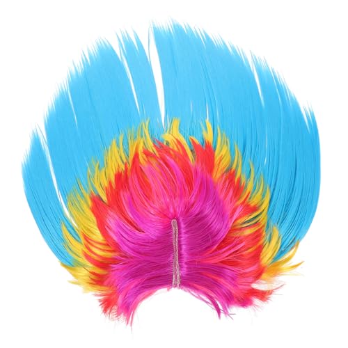 Sosoport Punk Party Perücke mit Einzigartige Cosplay Perücke für Herren für Maskeraden und Kostümpartys Leuchtendem und Weiteren Zufälligen Farben Zufällige Farbe von Sosoport