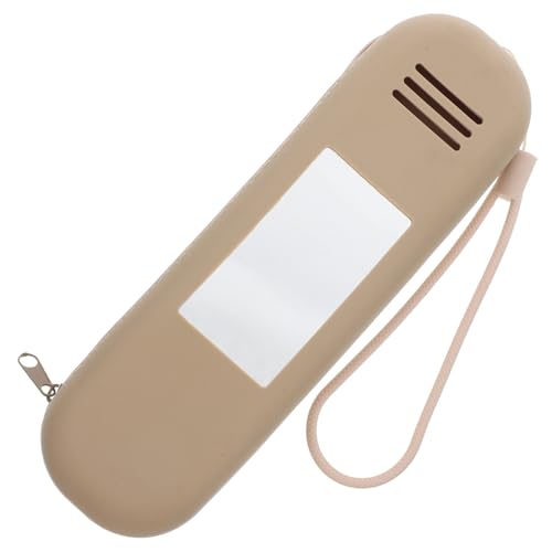 Sosoport Tragbare Silikon Kosmetiktasche mit Spiegel Multifunktionaler Makeup Pinsel Organizer Leichtes Reiseetui für Schminkpinsel Schwämme und Zubehör Kabelfreies Aufbewahrungsset in von Sosoport