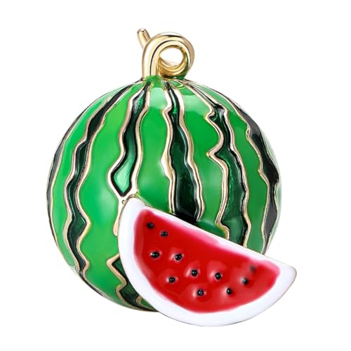 Sosoport Wassermelonen Brosche aus Emaille Niedliche Früchte Anstecknadel für Frauen Versatile Schmuck Accessoire für Kleidung Taschen und Hüte als für Besondere Anlässe von Sosoport