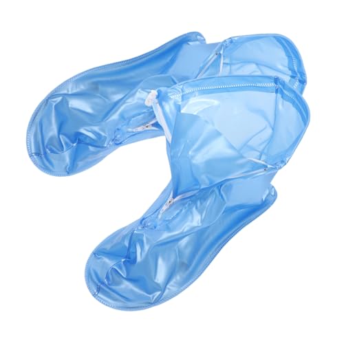 Sosoport wasserdichte rutschfeste Schuhüberzieher aus Dickem Gummi für Damen und Herren Wiederverwendbare Elastische Regenschutz Überschuhe mit Wasserabweisender Schicht Outdoor von Sosoport