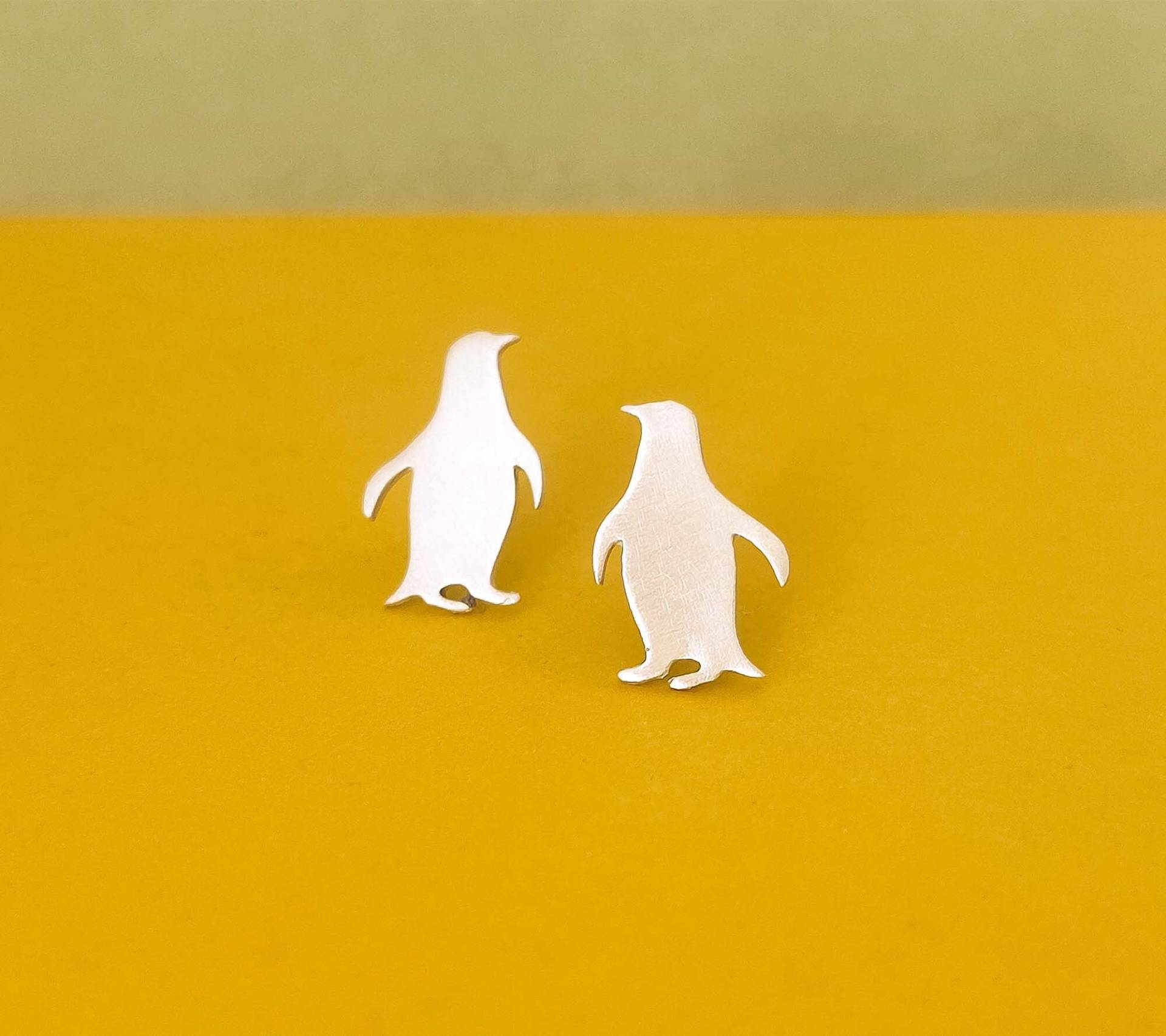 Pinguin Silber 925 Ohrringe Vogel Ohrstecker Tier Schmuck von SosyGallery